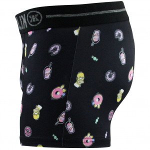 NO PUBLIK Boxer Homme DONUT'S HOMER Noir Jaune Rose THE SIMPSONS