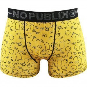 NO PUBLIK Boxer Homme Microfibre ABSTRACT Jaune Noir THE SIMPSONS
