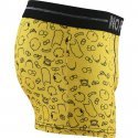 NO PUBLIK Boxer Homme Microfibre ABSTRACT Jaune Noir THE SIMPSONS