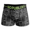 NO PUBLIK Boxer Homme Microfibre FUNKY BLACK Noir Gris THE SIMPSONS