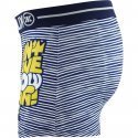 NO PUBLIK Boxer Homme Microfibre BART STRIPES Bleu Blanc THE SIMPSONS