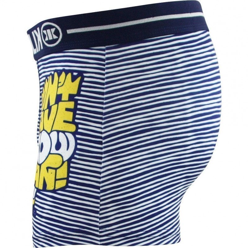 Boxer Homme BART STRIPES Bleu et Blanc