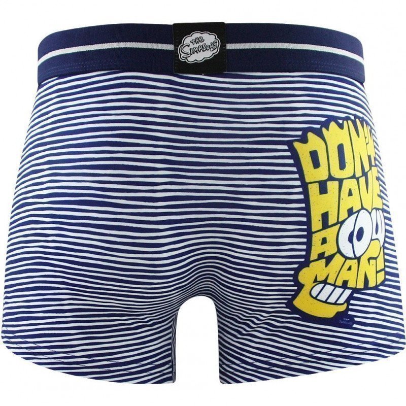 Boxer Homme BART STRIPES Bleu et Blanc