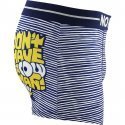 NO PUBLIK Boxer Homme Microfibre BART STRIPES Bleu Blanc THE SIMPSONS