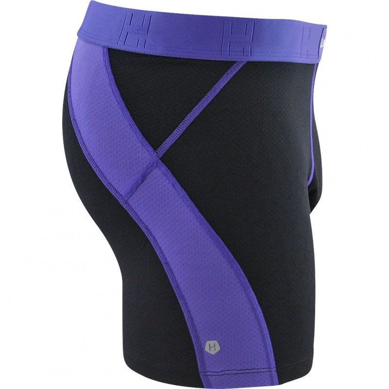 LOÏC HENRY Boxer Homme Microfibre PERFORMANCE Noir Violet