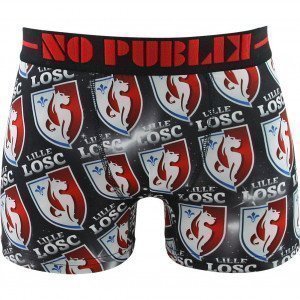 NO PUBLIK Boxer Homme Microfibre SPARKLINGVICTORY Noir Rouge LOSC