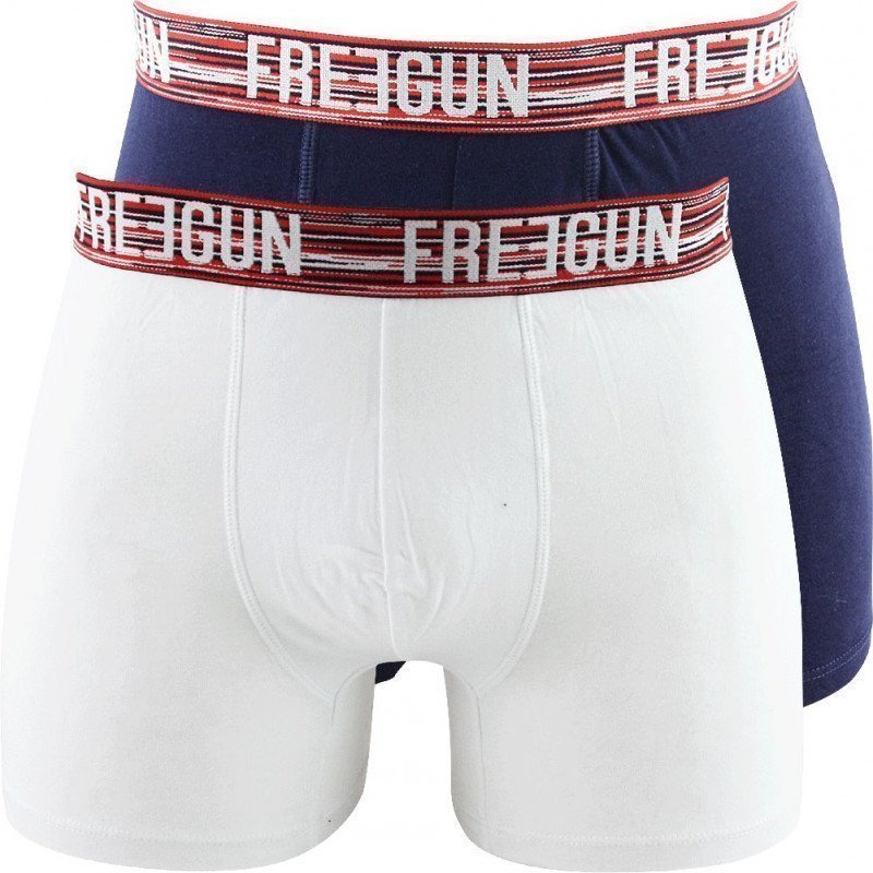 LOT DE 2 Boxer Sous-vêtements Homme BCX2ASS13 Blanc et Marine