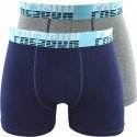 FREEGUN Lot de 2 Boxers Homme Coton BCX2ASS13 Souris Marine