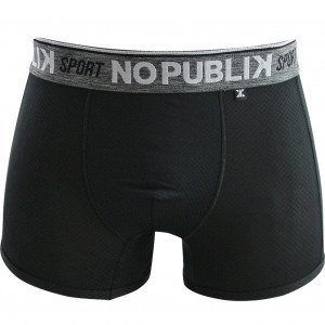 NO PUBLIK Boxer Homme Microcoton MESH Noir Gris