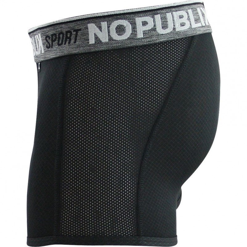 NO PUBLIK Boxer Homme Microcoton MESH Noir Gris