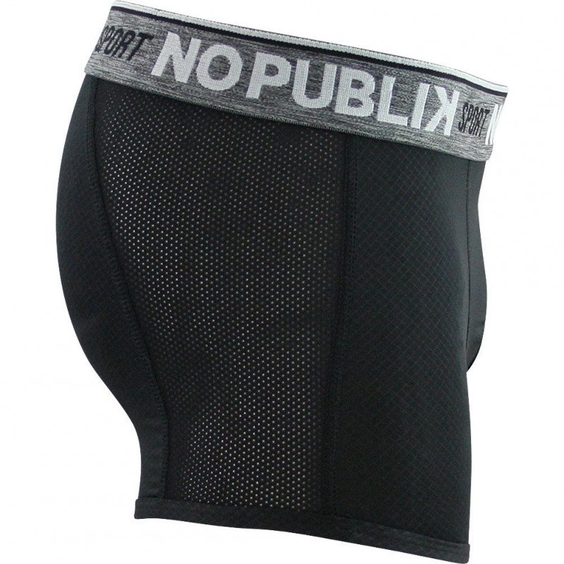 NO PUBLIK Boxer Homme Microcoton MESH Noir Gris