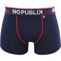 NO PUBLIK Boxer Homme Microcoton MESH Marine Rouge