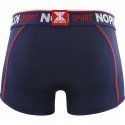 NO PUBLIK Boxer Homme Microcoton MESH Marine Rouge