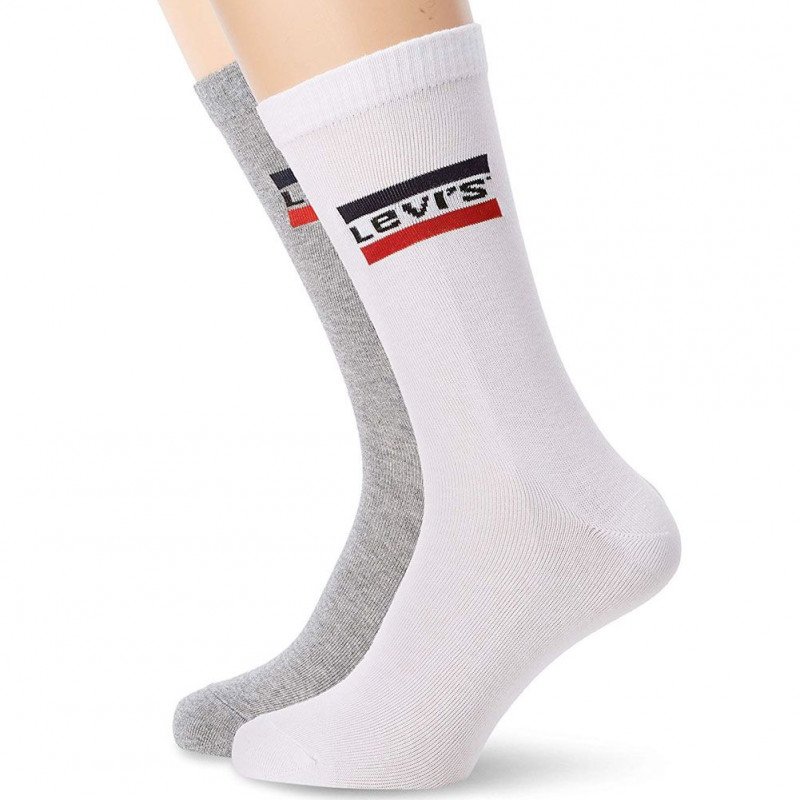 LOT DE 2 Chaussettes Chaussettes Homme SPRTSWR Gris et Blanc