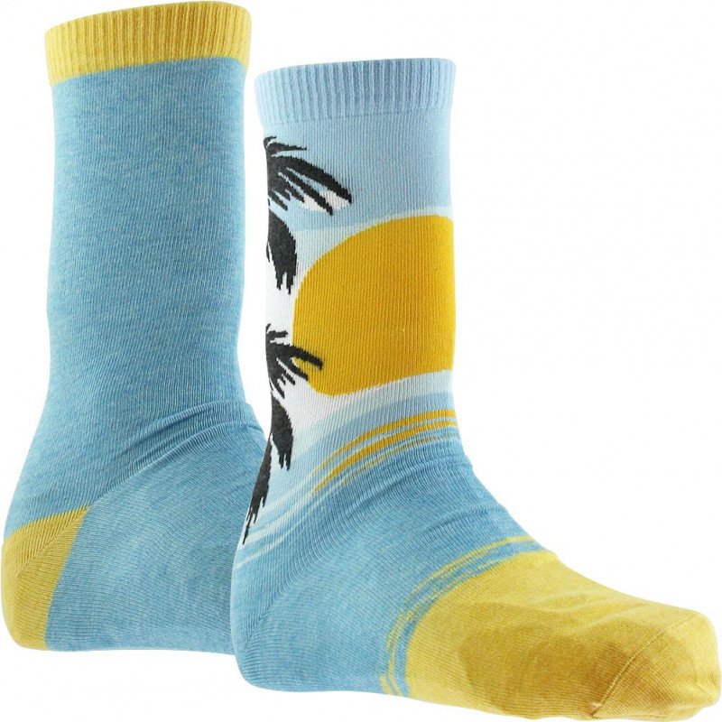 LEVI'S Lot de 2 paires de Chaussettes Mixte Coton SUNSET Cyan Jaune