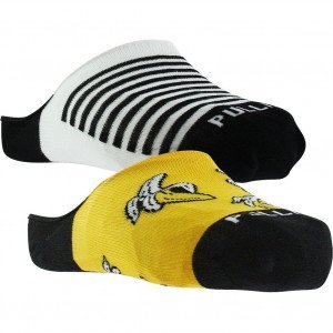 PULL IN 2 paires de Socquettes Mixte Coton BANANA Noir Jaune