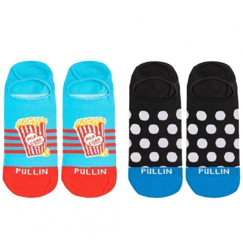 PULL IN 2 paires de Socquettes Mixte Coton POP Turquoise Noir