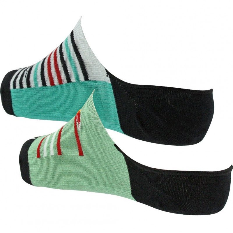 LOT DE 2 Socquettes Chaussettes Mixte TOUCAN Vert et Cyan