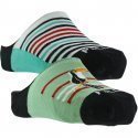LOT DE 2 Socquettes Chaussettes Mixte TOUCAN Vert et Cyan