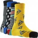 PULL IN Lot de 4 paires de Chaussettes Mixte Coton PACK34 Noir Jaune