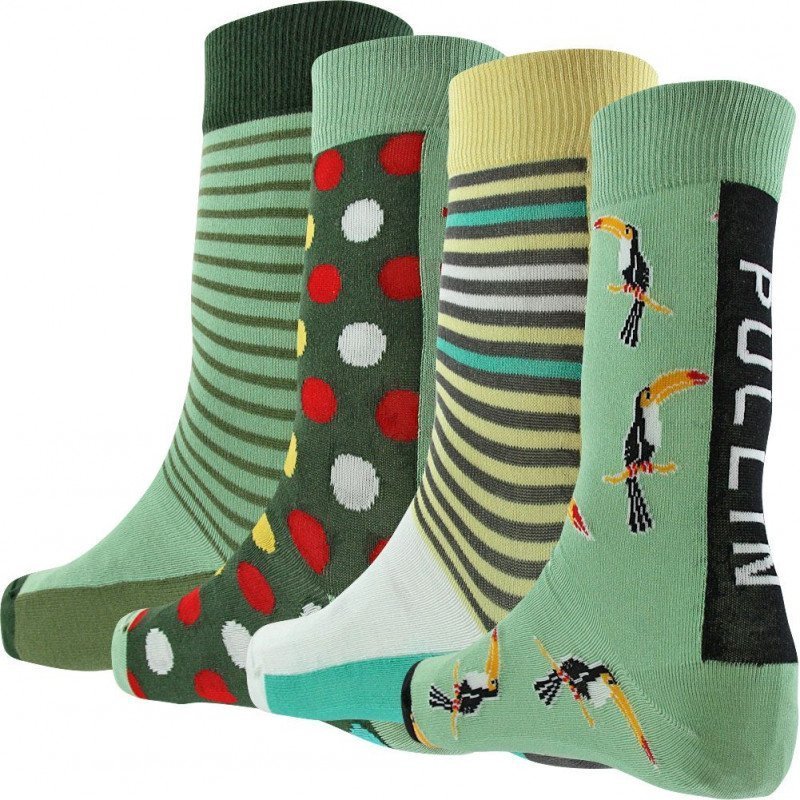 LOT DE 4 Chaussettes Chaussettes Mixte PACK36 Vert et Jaune