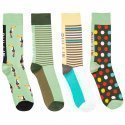 LOT DE 4 Chaussettes Chaussettes Mixte PACK36 Vert et Jaune