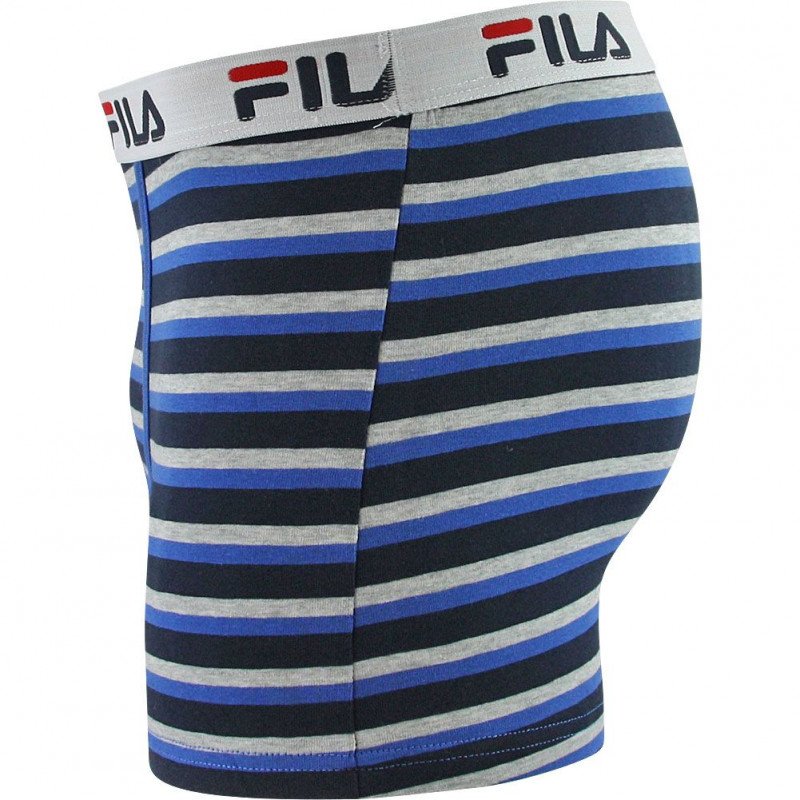 FILA Boxer Homme Coton RAY Gris Bleu