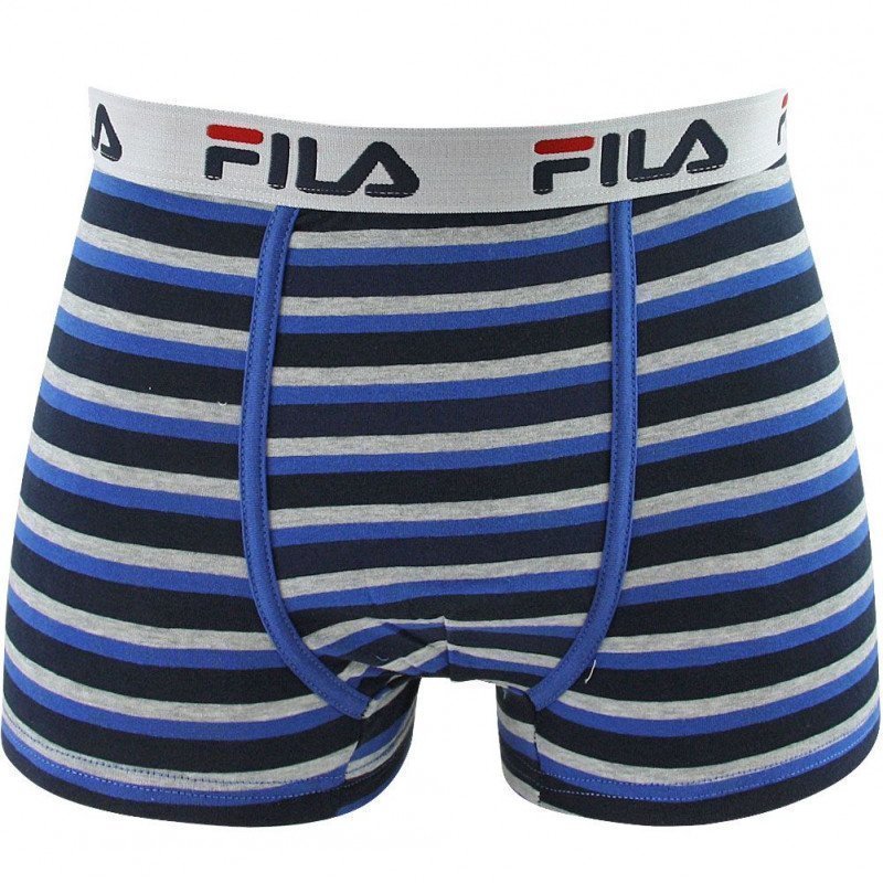 FILA Boxer Homme Coton RAY Gris Bleu