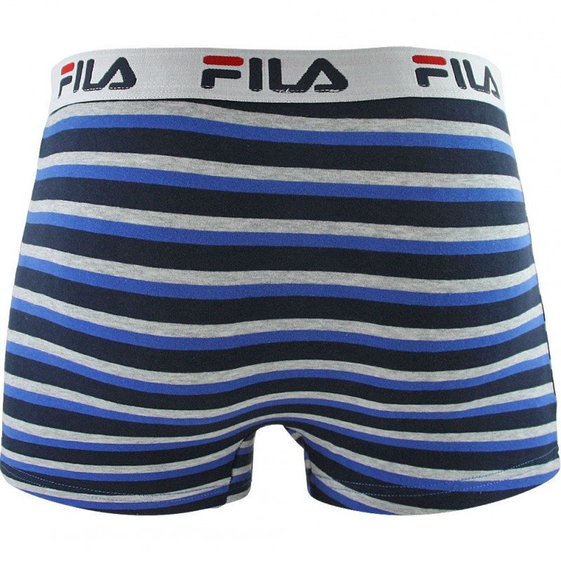 FILA Boxer Homme Coton RAY Gris Bleu