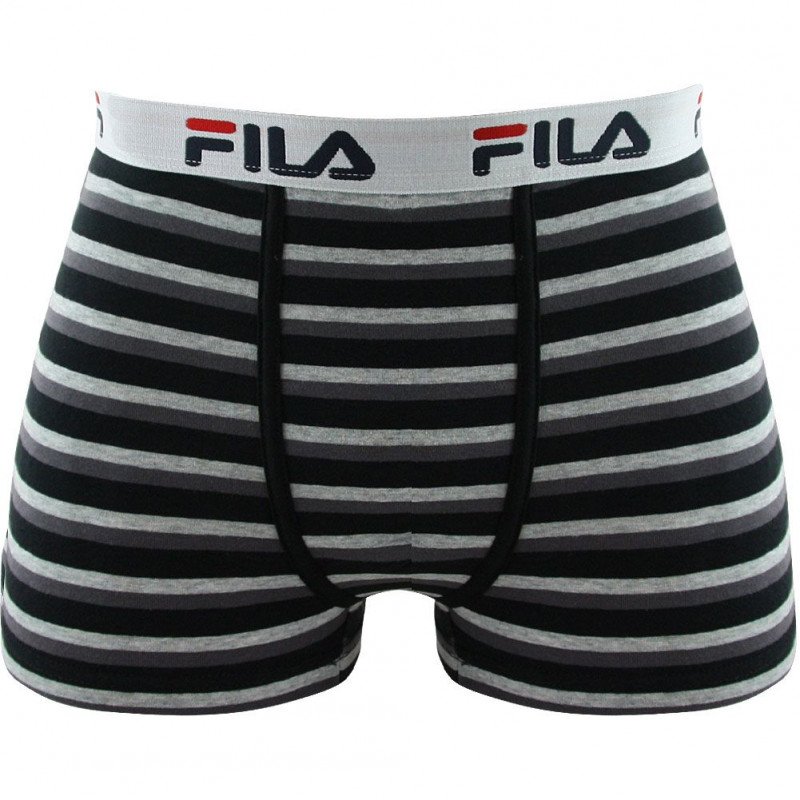 FILA Boxer Homme Coton RAY Gris Noir