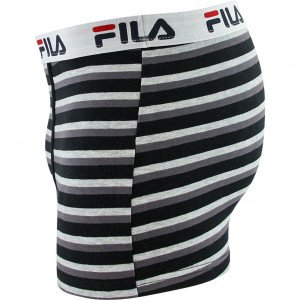 FILA Boxer Homme Coton RAY Gris Noir