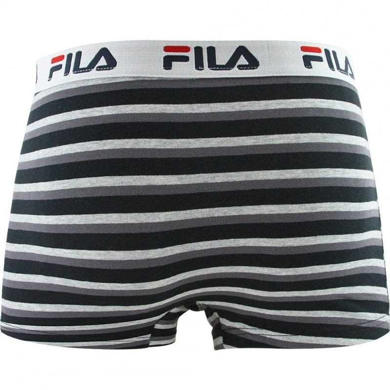 FILA Boxer Homme Coton RAY Gris Noir