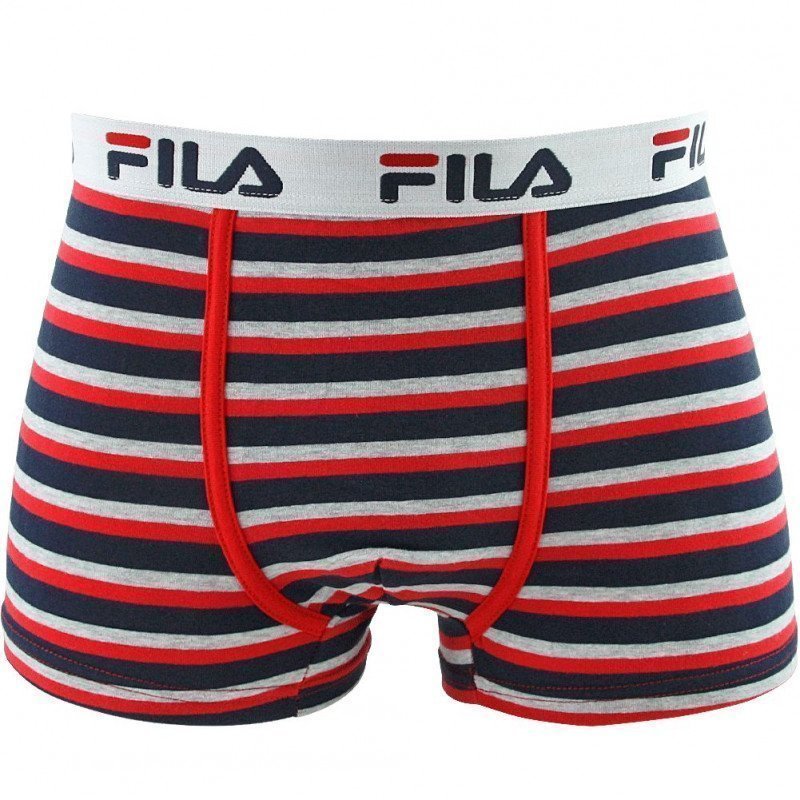 FILA Boxer Homme Coton RAY Gris Rouge