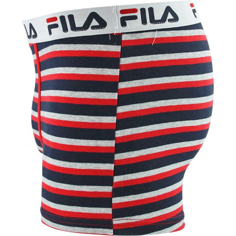 FILA Boxer Homme Coton RAY Gris Rouge