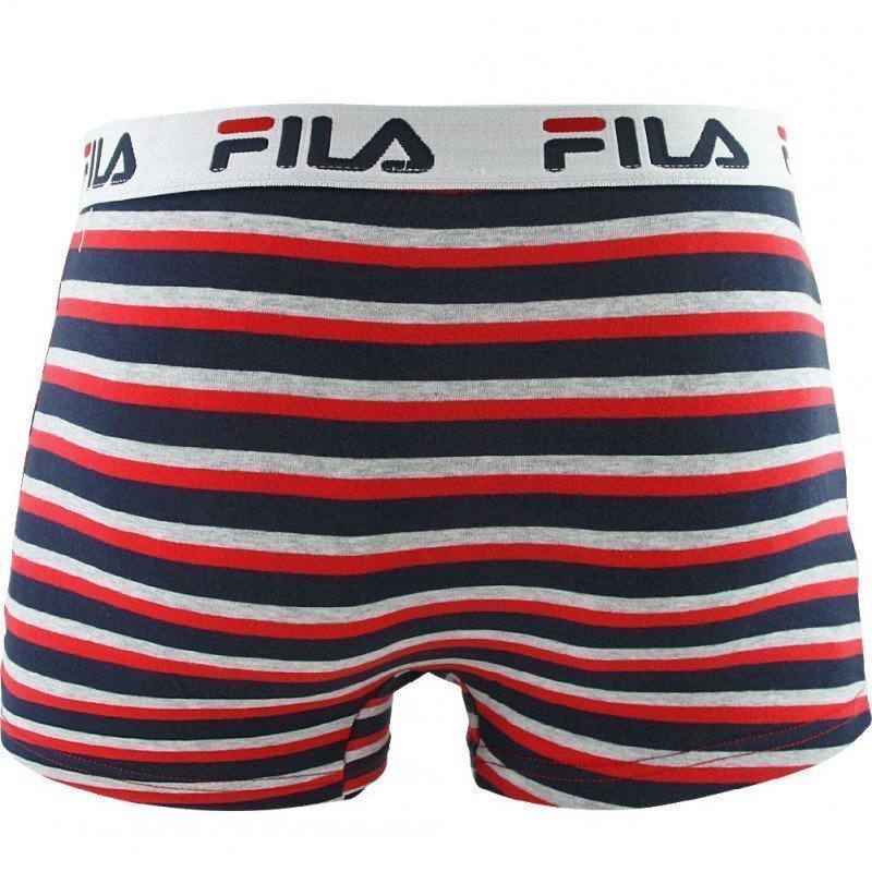 FILA Boxer Homme Coton RAY Gris Rouge