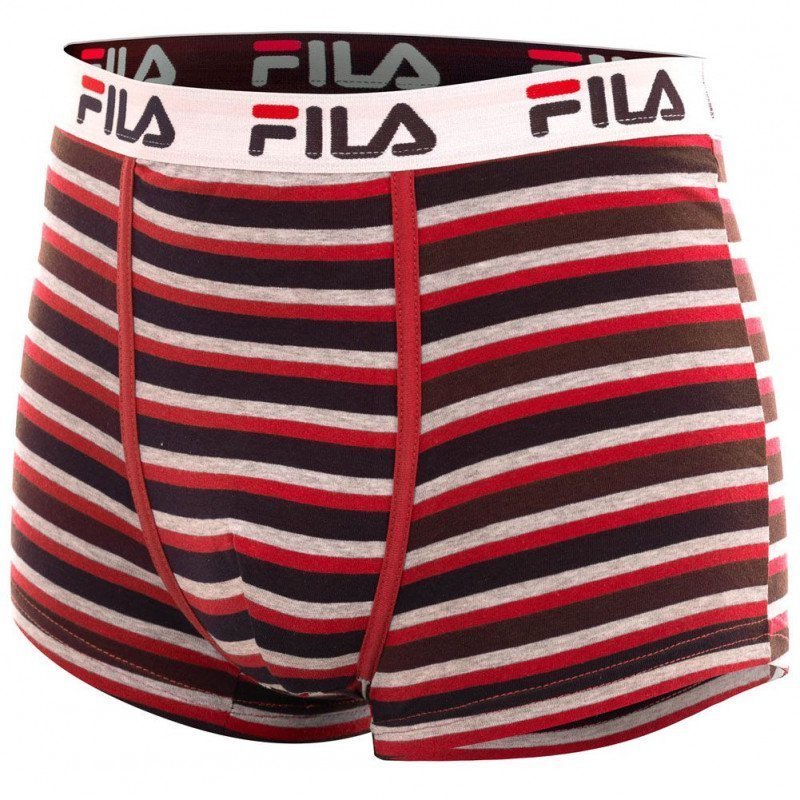 FILA Boxer Homme Coton RAY Gris Rouge