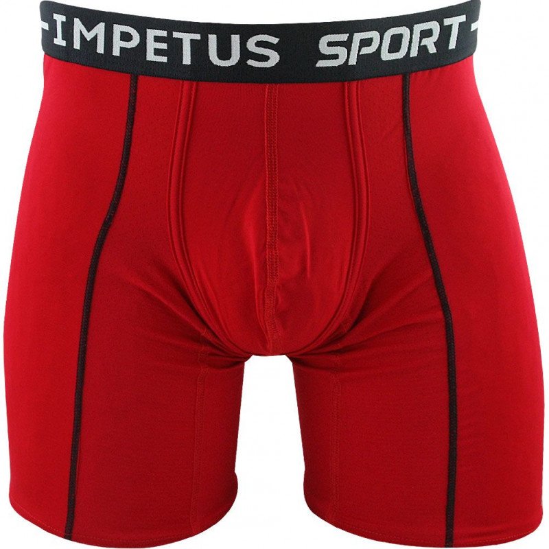 IMPETUS Boxer Long Homme Microfibre SPORT Rouge