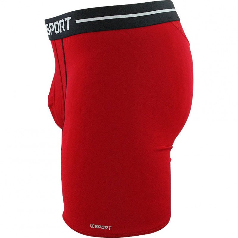 IMPETUS Boxer Long Homme Microfibre SPORT Rouge