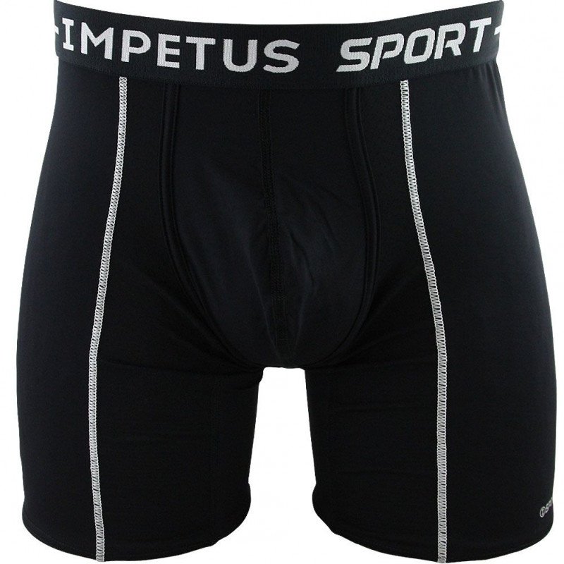 IMPETUS Boxer Long Homme Microfibre SPORT Noir