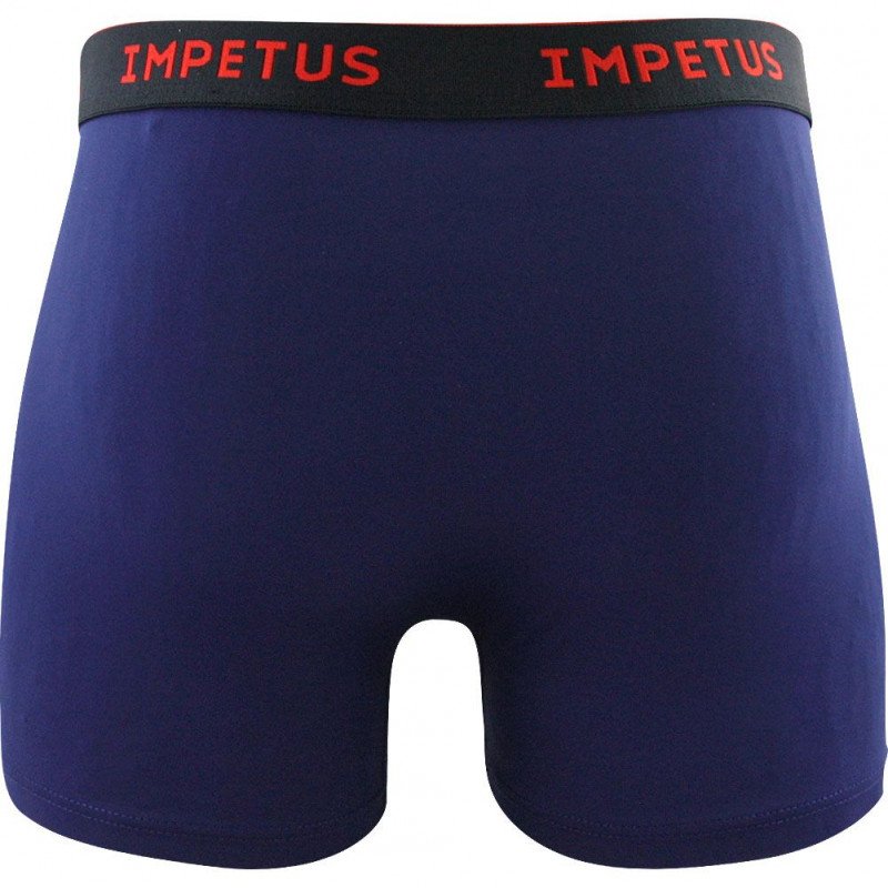 IMPETUS Boxer Homme Microfibre recyclée VOYAGER Bleu Rouge