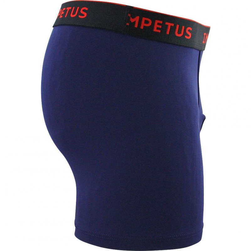 IMPETUS Boxer Homme Microfibre recyclée VOYAGER Bleu Rouge