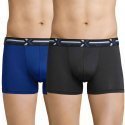 DIM Lot de 2 Boxers Homme Microfibre X-TEMP Bleu indigo Noir