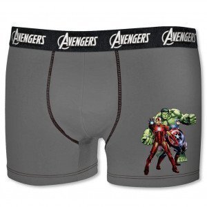 MARVEL Boxer Garçon Coton BCASS2 Gris