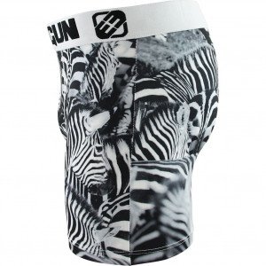 FREEGUN Boxer Homme Microfibre ZEB Noir Blanc PREMIUM