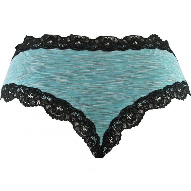 SWEETIZ Shorty Femme Dentelle TGASS1 Bleu Noir