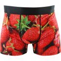 HERITAGE Boxer Homme Microfibre FRAISE NO Rouge Noir MADE IN FRANCE