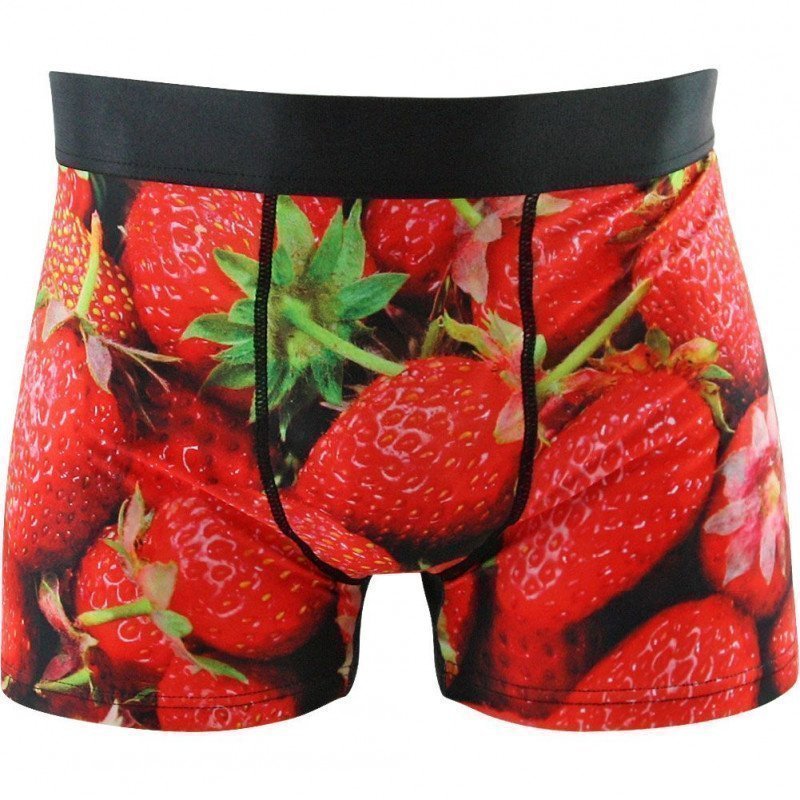HERITAGE Boxer Homme Microfibre FRAISE Rouge Noir MADE IN FRANCE