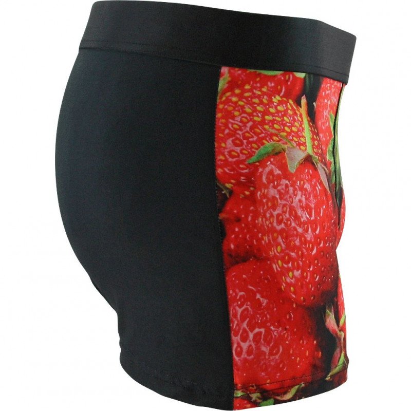 HERITAGE Boxer Homme Microfibre FRAISE NO Rouge Noir MADE IN FRANCE