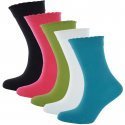 TWINDAY Lot de 5 paires de Chaussettes Fille Coton CAPETINEFASHION Multicolore