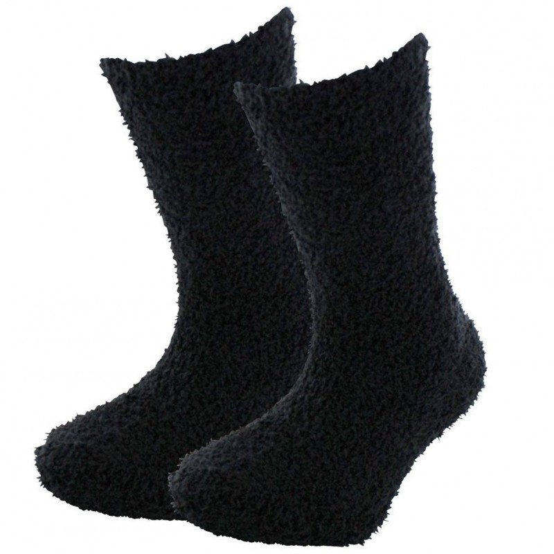Chaussettes Femme DOUDOUNIE Noir et Uni